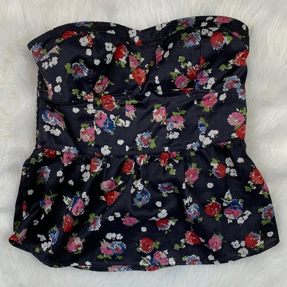 American Eagle Floral Corset Top Size Medium